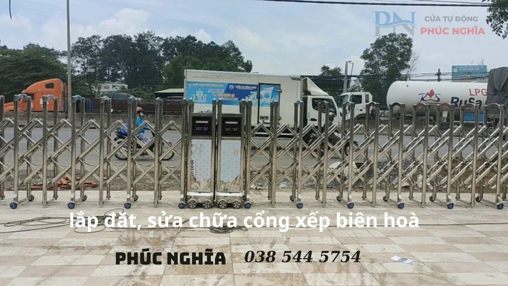 lắp đăt, sửa chữa cổng xếp tự động biên hoà -đồng nai