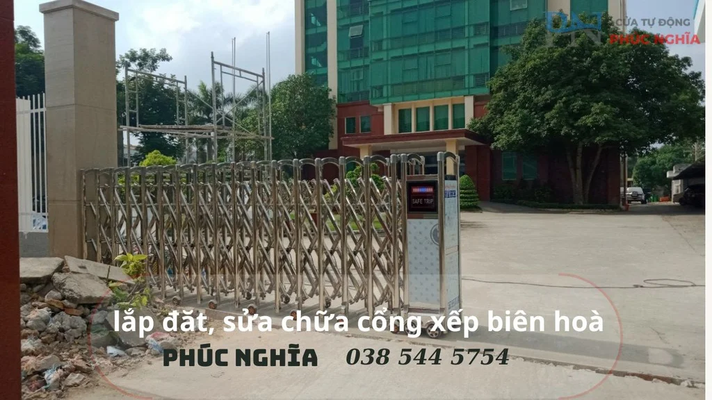 lắp đăt, sửa chữa cổng xếp tự động biên hoà -đồng nai